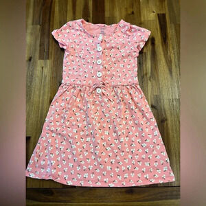 Girls Carters KID pink floral dress size 6/6X